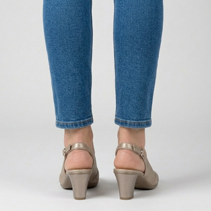 Ailese | Feminine Slingback-Sandalen mit funkelndem Vorderblatt