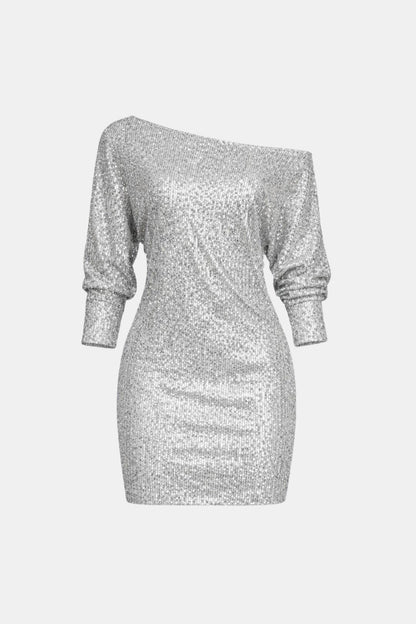 Alba - Contrasting Sequin Mini Dress
