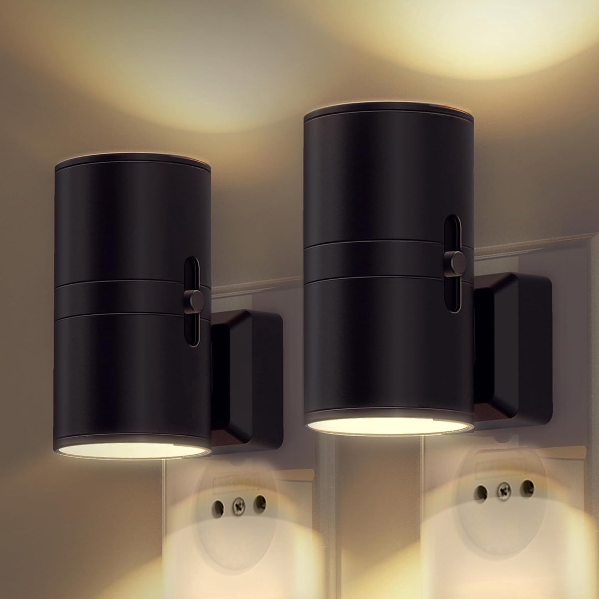 Wandlamp Stopcontact LED Dimbaar Dag Nacht Sensor 10W Warm Licht Slaapkamer Hal | Restfield