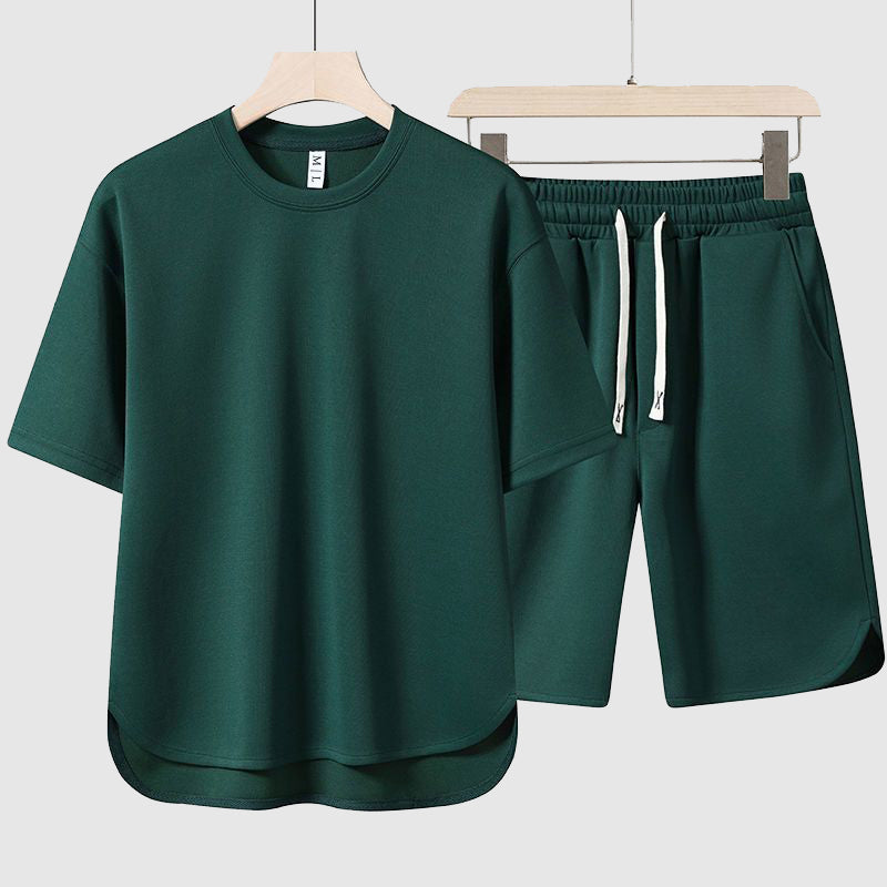 Oversize T-Shirt & Shorts Set Herren Relaxed Fit Freizeit Sommer