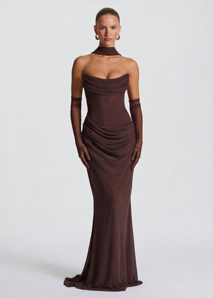 Alessia Maxi Jurk | Aansluitend | Gedrapeerd | Elegante Afwerking 0