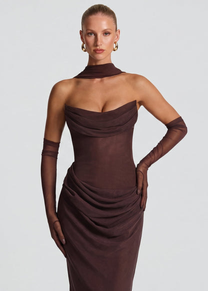 Alessia Maxi Jurk | Aansluitend | Gedrapeerd | Elegante Afwerking 1