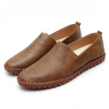 Alfie | Loafers Slip-On Hand-Stitched Detail Textured Sole Heel Tab
