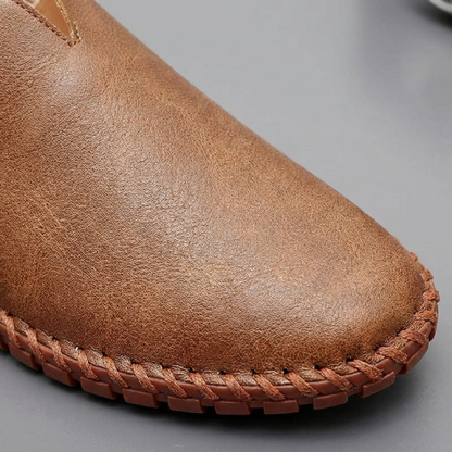 Alfie | Loafers Slip-On Hand-Stitched Detail Textured Sole Heel Tab