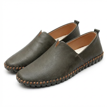 Alfie | Loafers Slip-On Hand-Stitched Detail Textured Sole Heel Tab