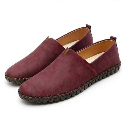 Alfie | Loafers Slip-On Hand-Stitched Detail Textured Sole Heel Tab
