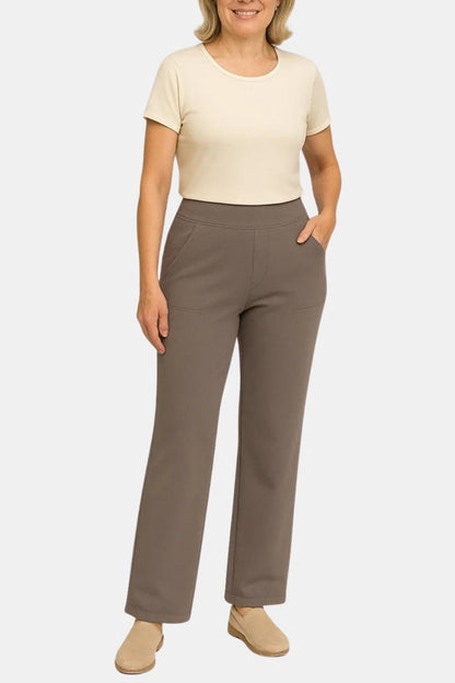 Alianna – High-Waist Stretch Pants with Flattering Straight-Leg Fit