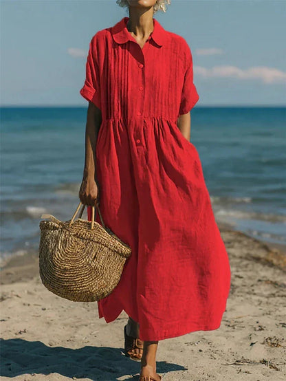 Jolise | Cotton Button Shirt Dress