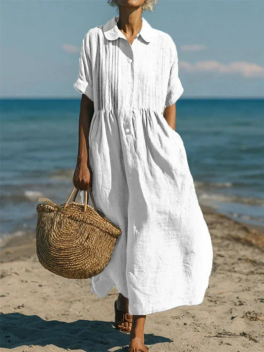 Jolise | Cotton Button Shirt Dress