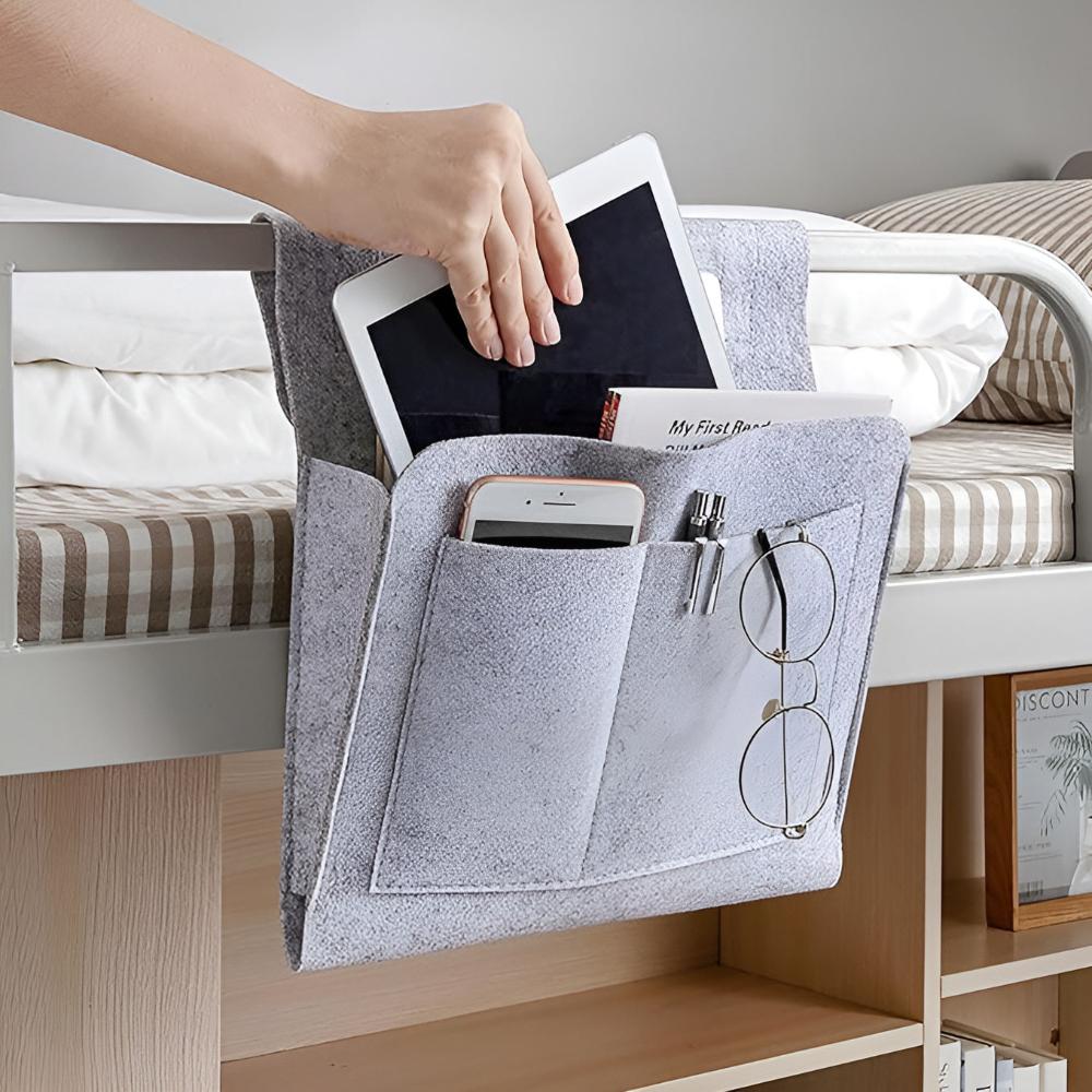 All-in-One Nachttisch-Organizer Grau – Ordnung Für Ihr Schlafzimmer 2