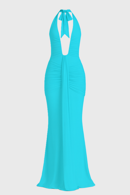Allegra Lange Jurk Dames | Maxi Jurk | Diepe V-hals | Gevormd Silhouet 1