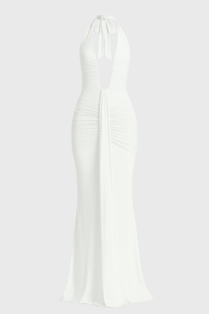 Allegra Lange Jurk Dames | Maxi Jurk | Diepe V-hals | Gevormd Silhouet 3