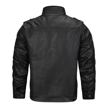 Zavren – Schwarze Lederjacke für Herren