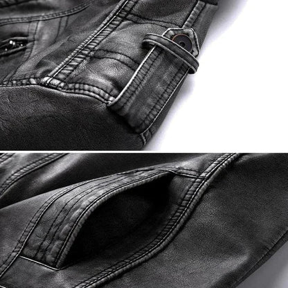 Zavren – Schwarze Lederjacke für Herren