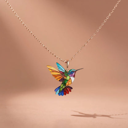 Hummingbird Necklace Earrings Set