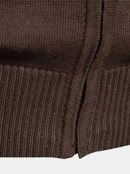 Anders™ | Strikcardigan med Lynlås