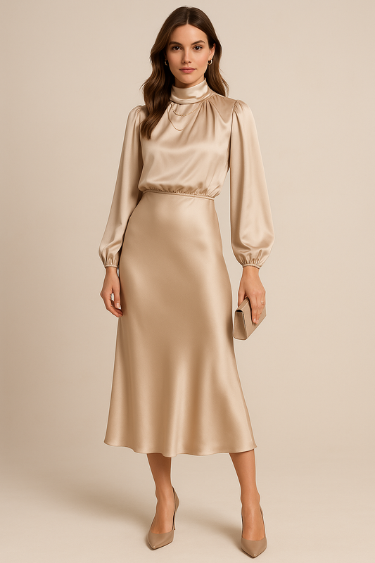 Kriz | High Waist Midi Dress | Lunarafi