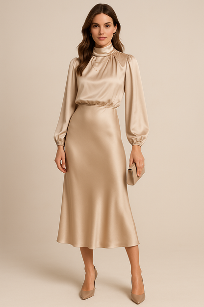 Kriz | High Waist Midi Dress | Lunarafi