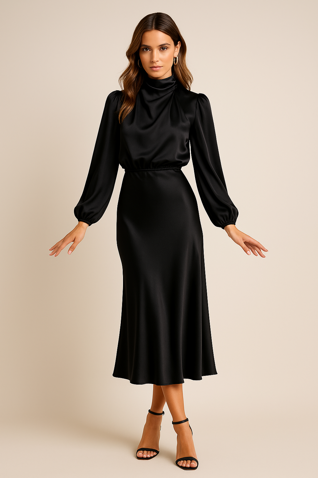 Kriz | High Waist Midi Dress | Lunarafi