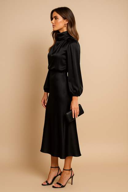 Kriz | High Waist Midi Dress | Lunarafi
