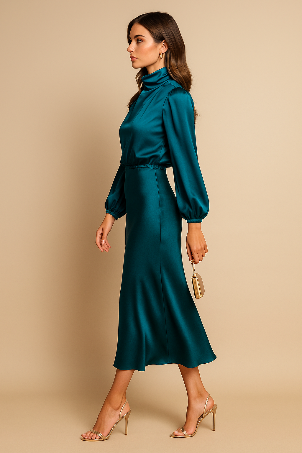 Kriz | High Waist Midi Dress | Lunarafi