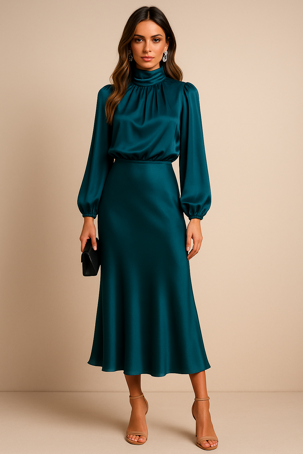 Kriz | High Waist Midi Dress | Lunarafi