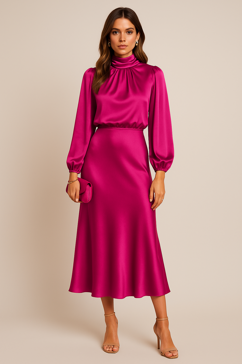 Kriz | High Waist Midi Dress | Lunarafi