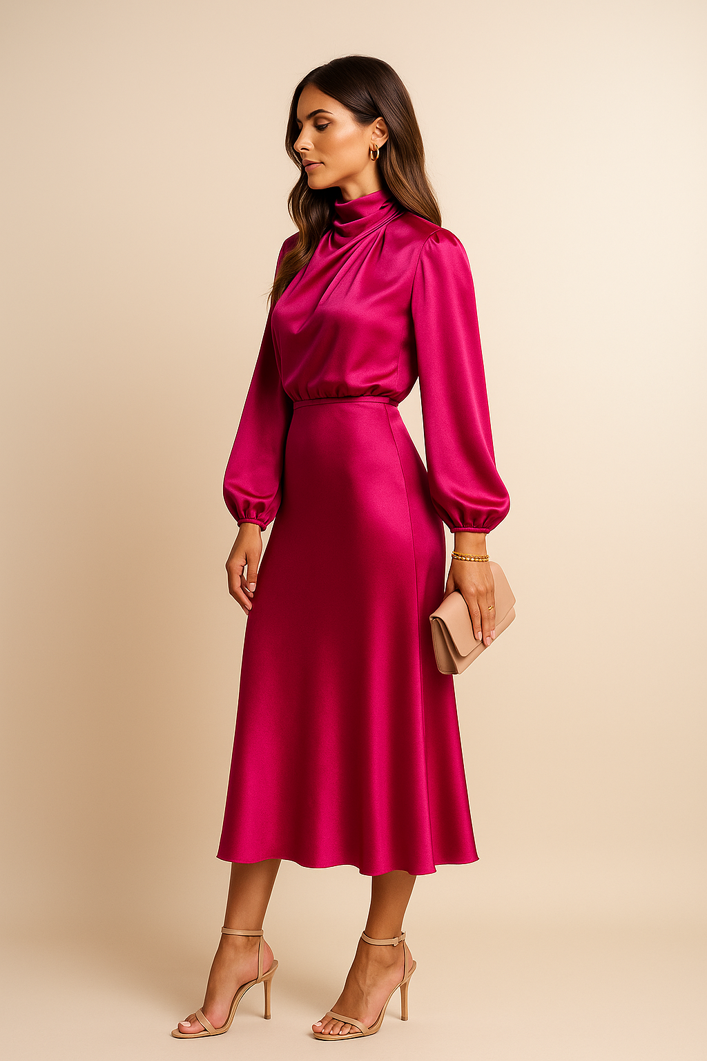 Kriz | High Waist Midi Dress | Lunarafi