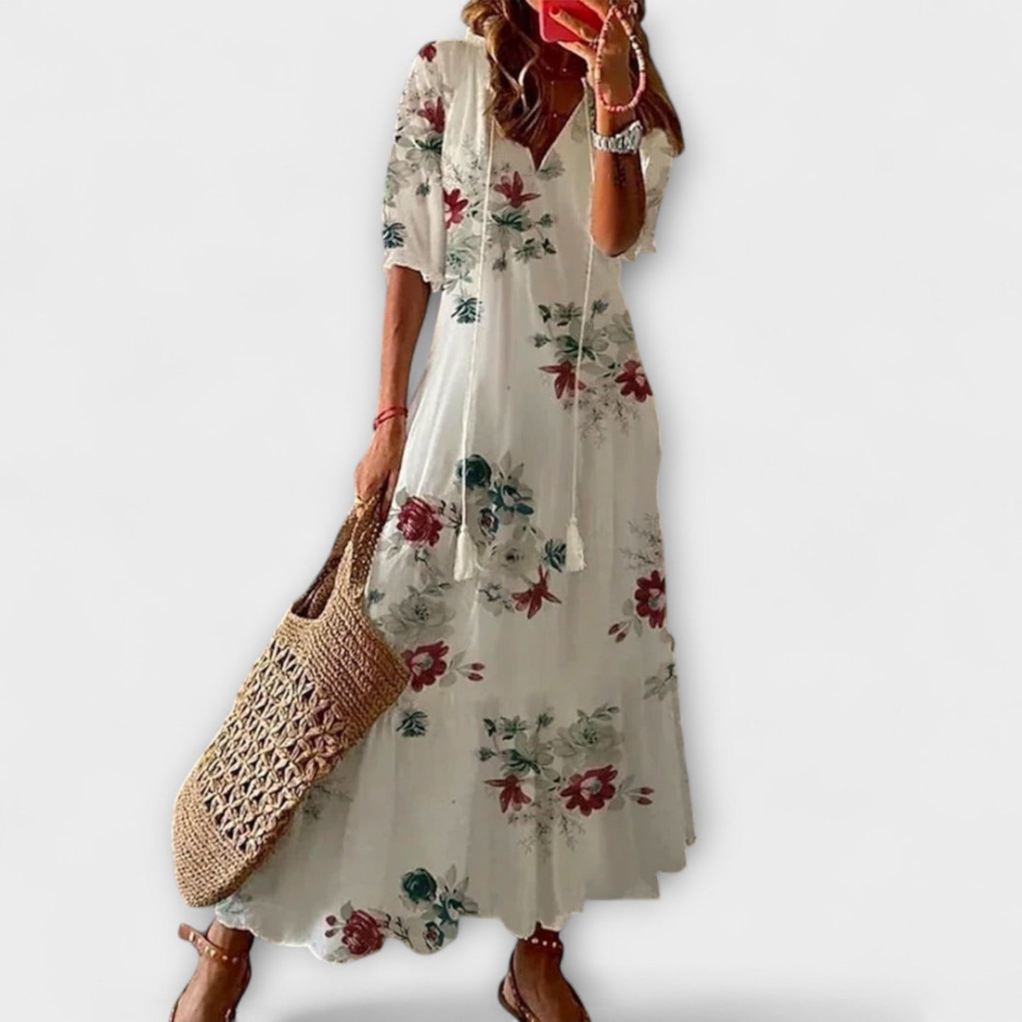 Women's Bohemian Summer Dress with Flowing Silhouette