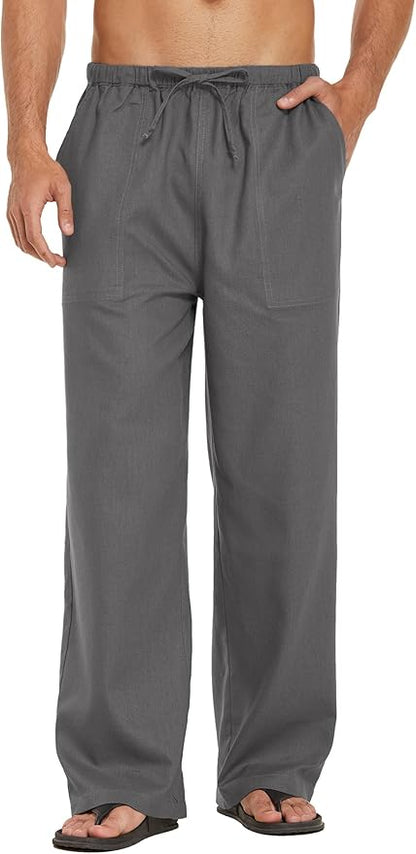 Comfortable linen-mix trousers