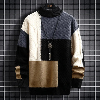 Herren Strick Pullover | Hoher Kragen