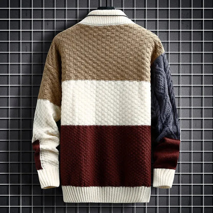 Herren Strick Pullover | Hoher Kragen