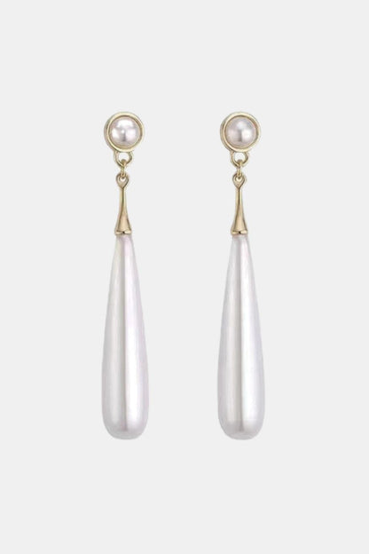 Arhel – Gold Teardrop Faux Pearl Earrings