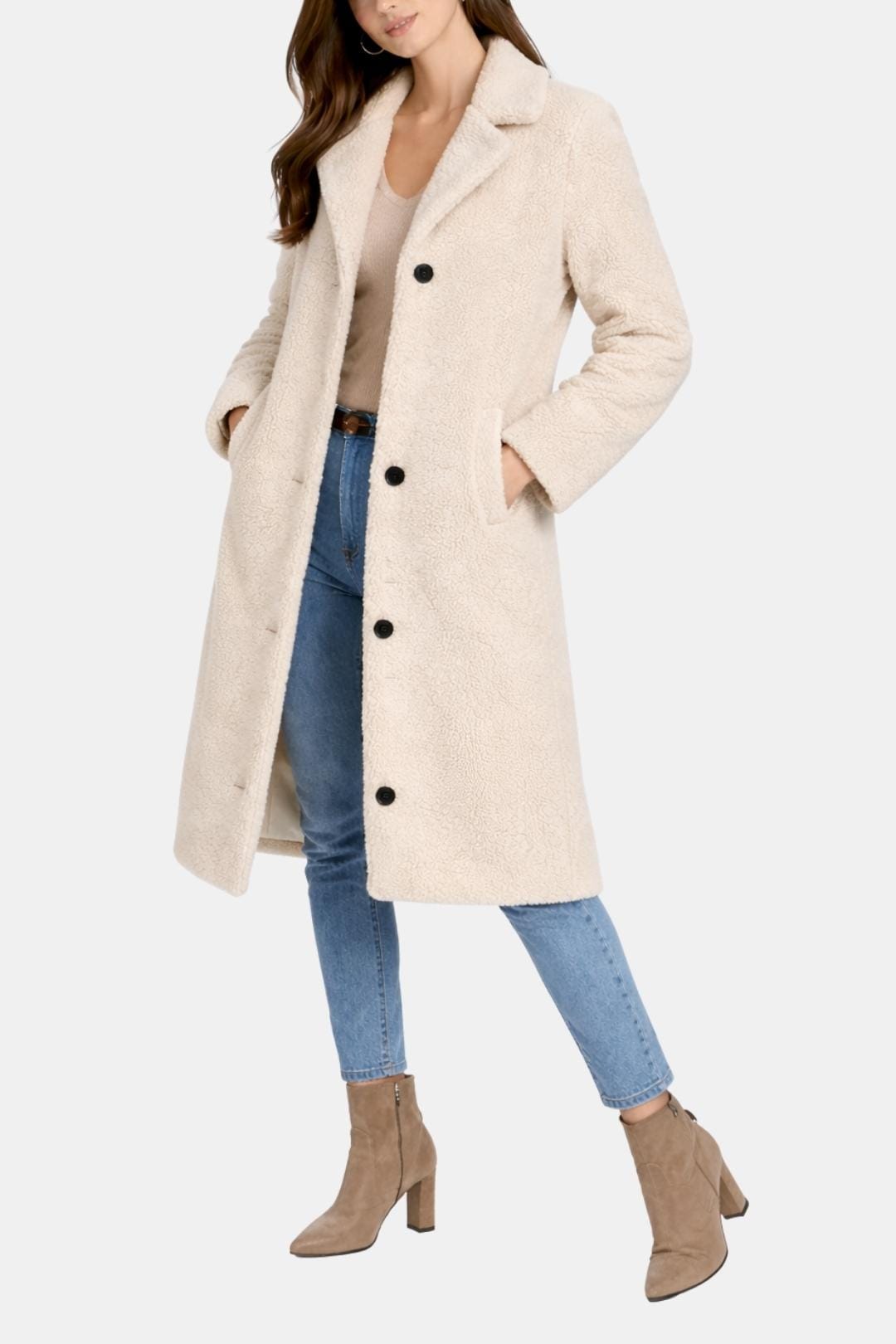 Arlet – Soft Mid-Length Coat for Women