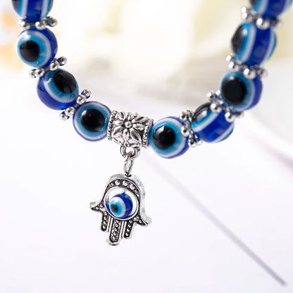 Armband dames | Kralen armband met evil eye bedel
