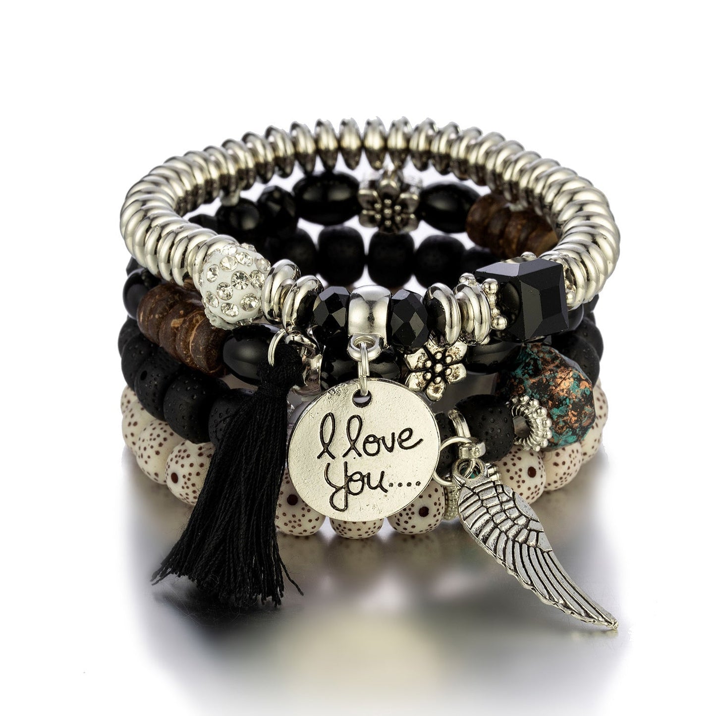 Armband dames | Kralen armband set boho met bedels
