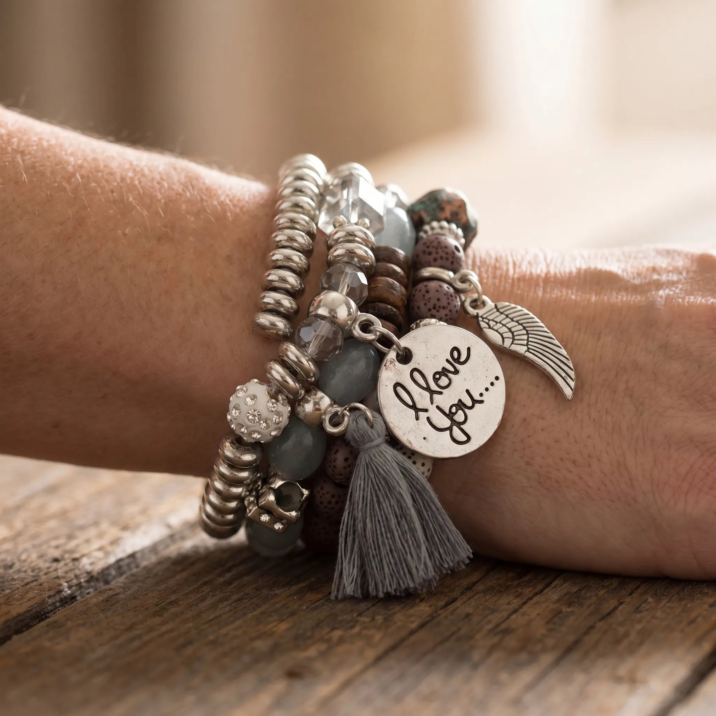 Armband dames | Kralen armband set boho met bedels