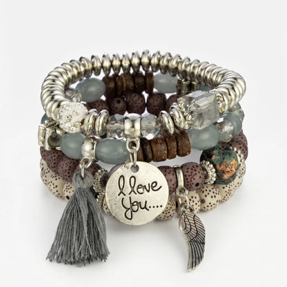 Armband dames | Kralen armband set boho met bedels