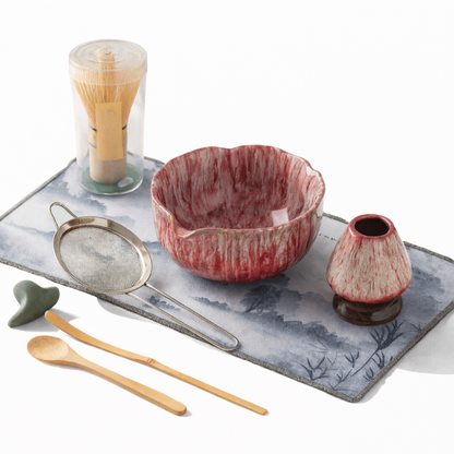 Matcha Set 8 Delig | Handgemaakte Kom 550 ml | Met Bamboe Accessoires