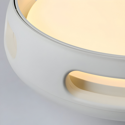 Konstnärlig Rund Bladeless Akryl LED Takfläkt Belysningsanordning - Nordic Style Taklampa, Semi-Flush Mount Design