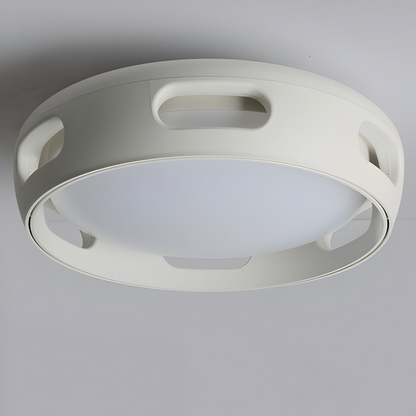 Konstnärlig Rund Bladeless Akryl LED Takfläkt Belysningsanordning - Nordic Style Taklampa, Semi-Flush Mount Design
