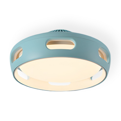 Konstnärlig Rund Bladeless Akryl LED Takfläkt Belysningsanordning - Nordic Style Taklampa, Semi-Flush Mount Design