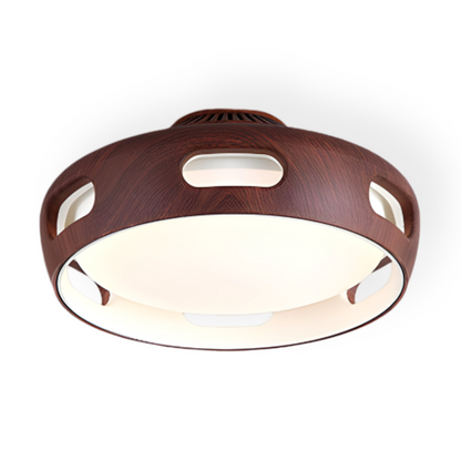 Konstnärlig Rund Bladeless Akryl LED Takfläkt Belysningsanordning - Nordic Style Taklampa, Semi-Flush Mount Design