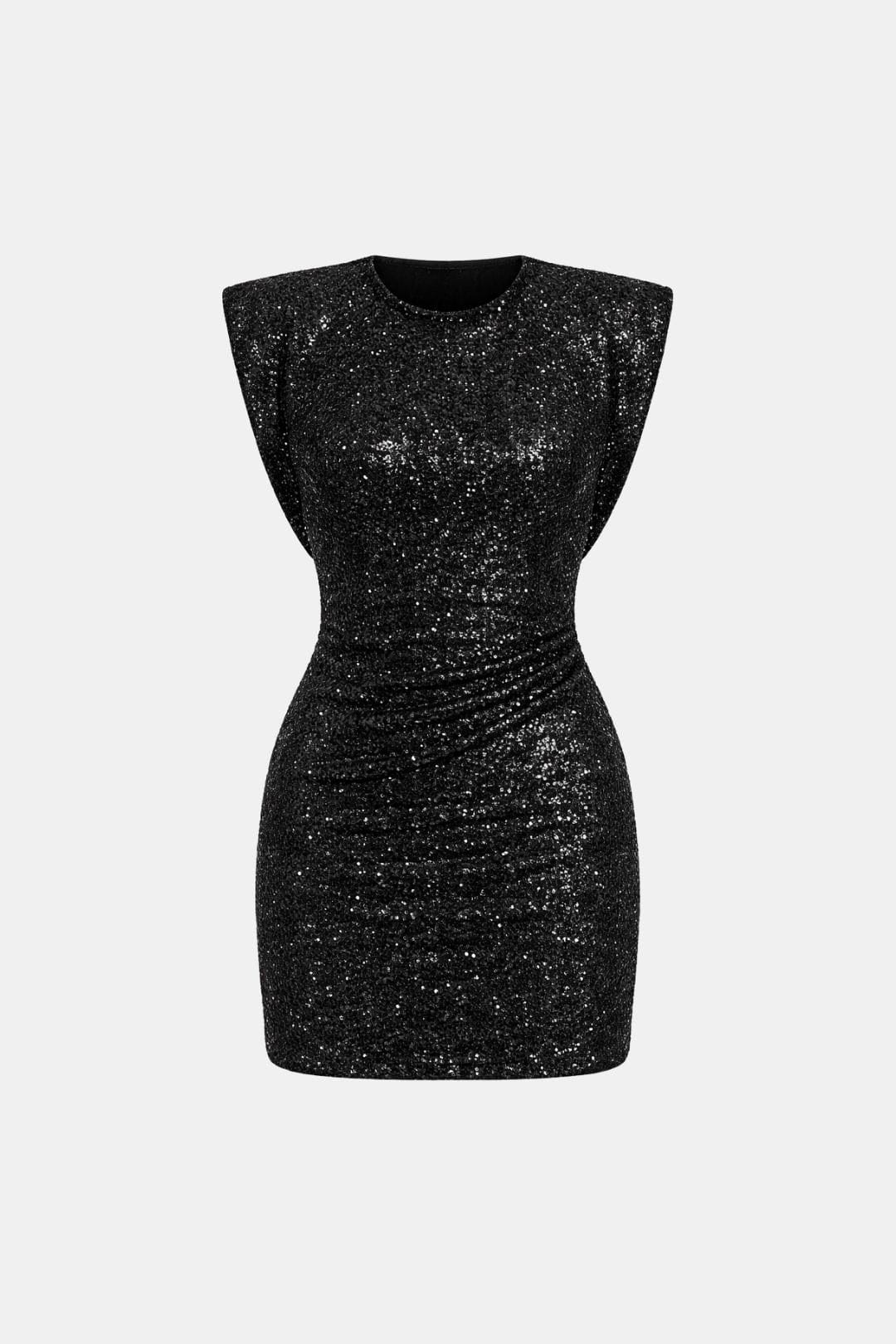 Ashleigh - Off Shoulder Sequin Mini Dress
