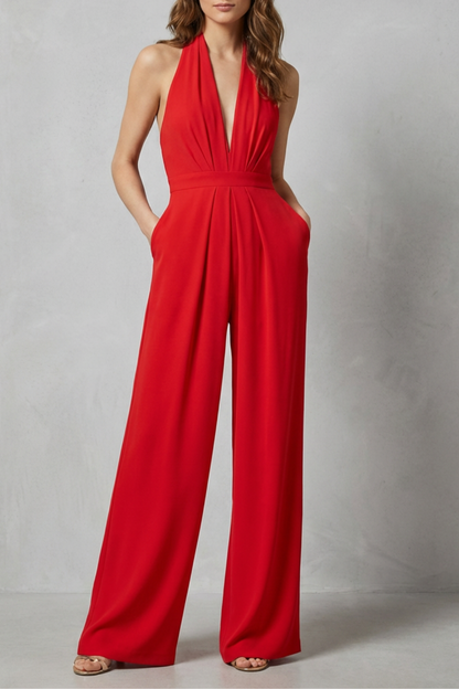 Backless Halter Jumpsuit – Bold Summer Glamour