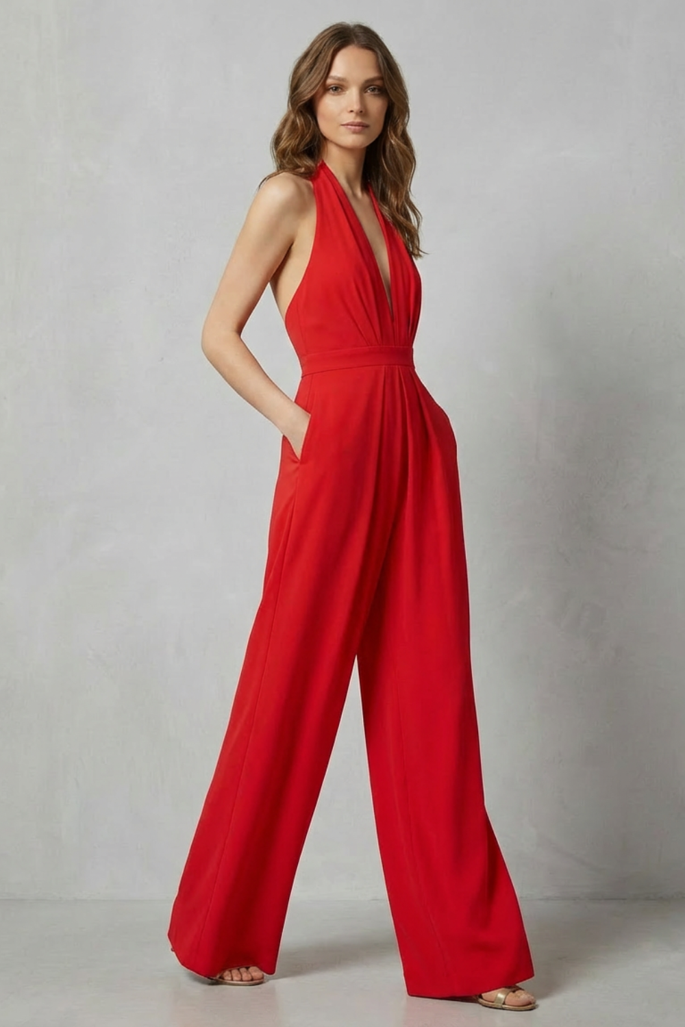 Backless Halter Jumpsuit – Bold Summer Glamour