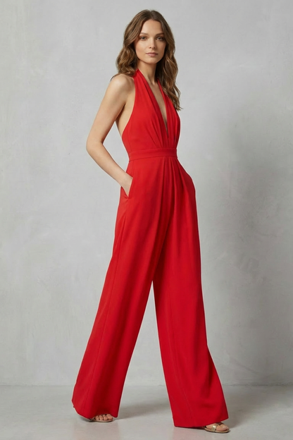 Backless Halter Jumpsuit – Bold Summer Glamour