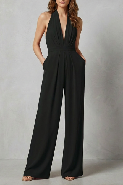 Backless Halter Jumpsuit – Bold Summer Glamour