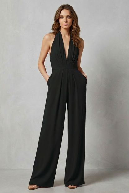 Backless Halter Jumpsuit – Bold Summer Glamour