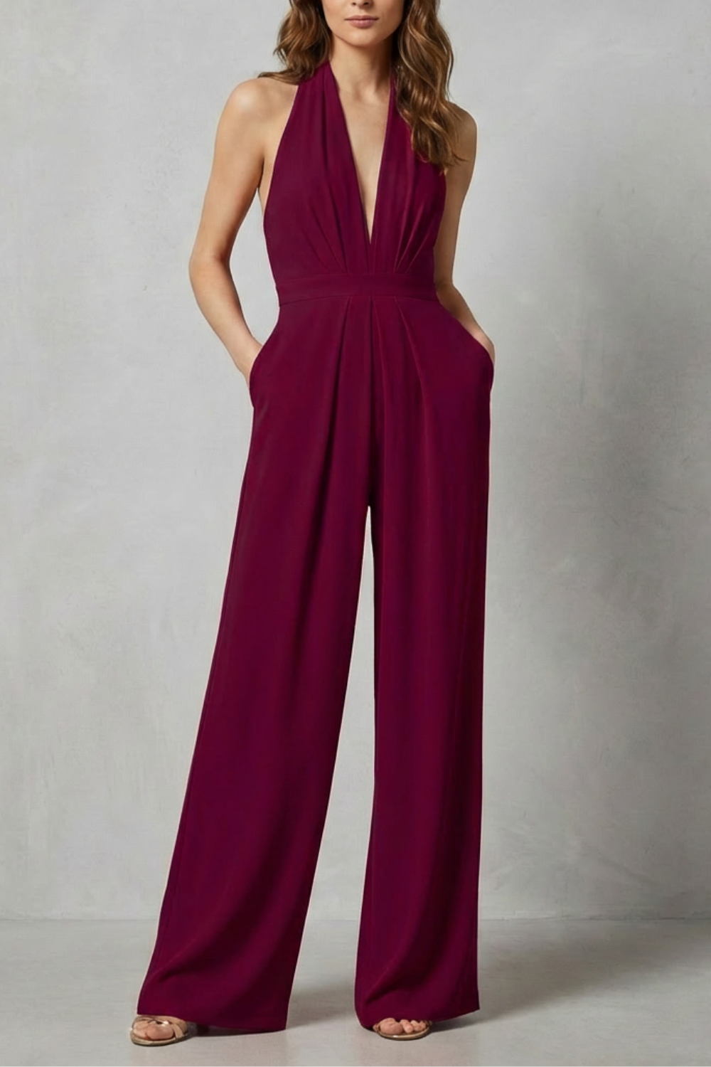 Backless Halter Jumpsuit – Bold Summer Glamour
